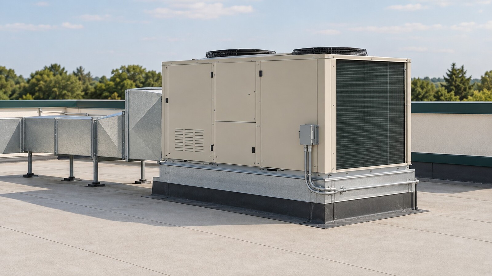 Illustration of commercial heating and cooling equipment