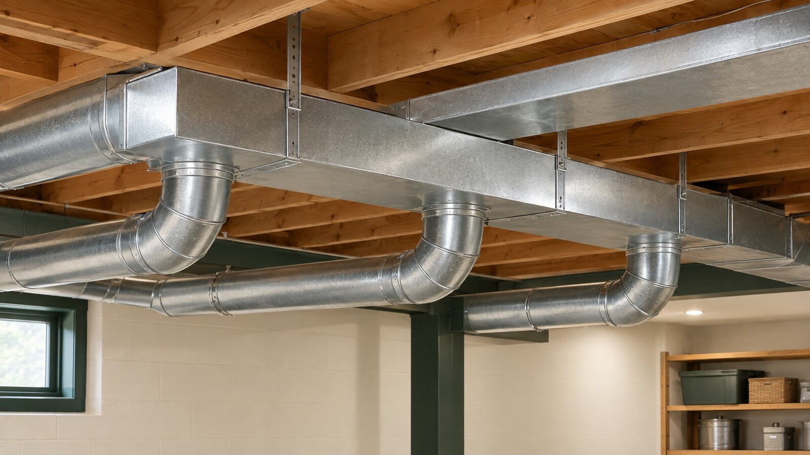 Illustration of insulated HVAC ductwork