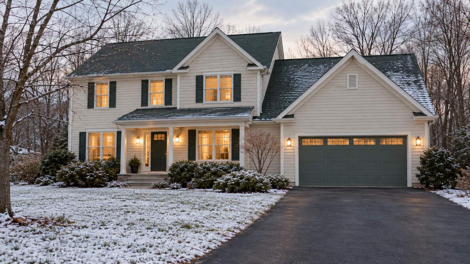 Illustration of a suburban home exterior